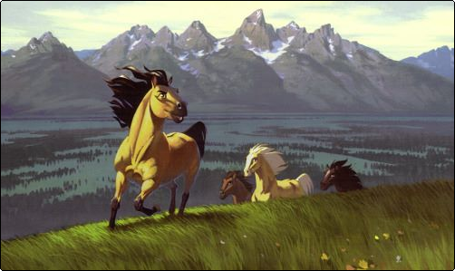 spirit stallion of the cimarron running away